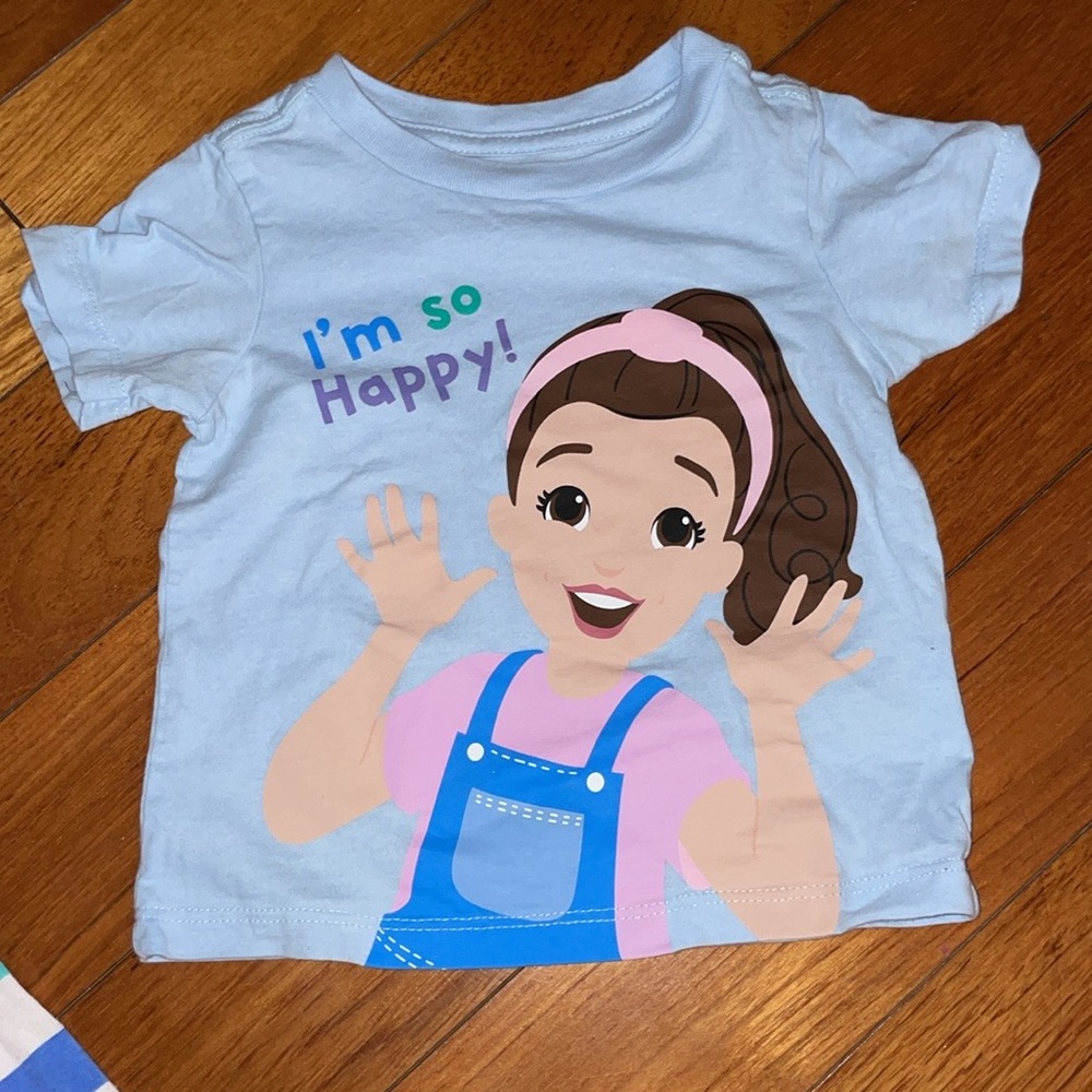 Colorful Ms Rachel bundle set lot pajamas t-shirt 12 mo sweat suit 2 piece 18 mo - Picture 3 of 5